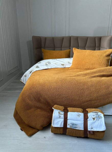 Зимовий комплект постільної білизни двосторонній Wooden Zerdecal євро Туреччина