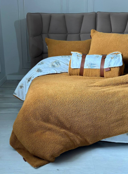 Зимовий комплект постільної білизни двосторонній Wooden Zerdecal євро Туреччина