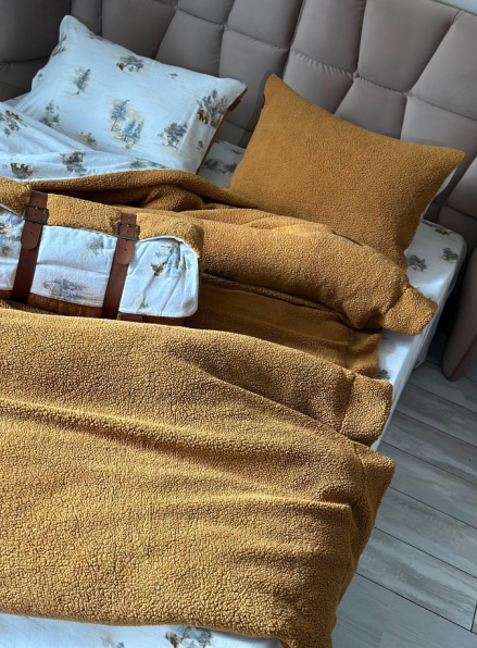 Зимовий комплект постільної білизни двосторонній Wooden Zerdecal євро Туреччина