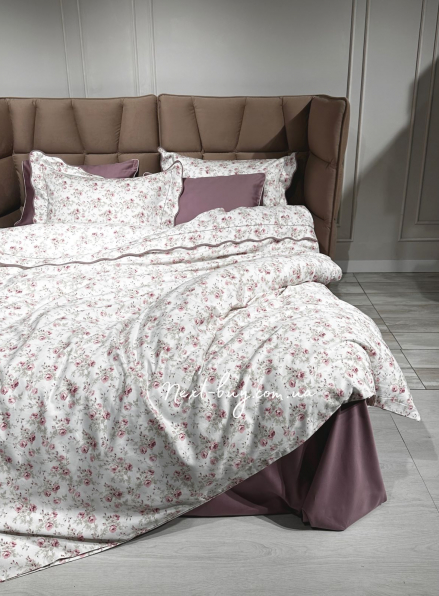 Maison D'or Lady Roses dark lilac постельное белье семейка 160х220х2 сатин