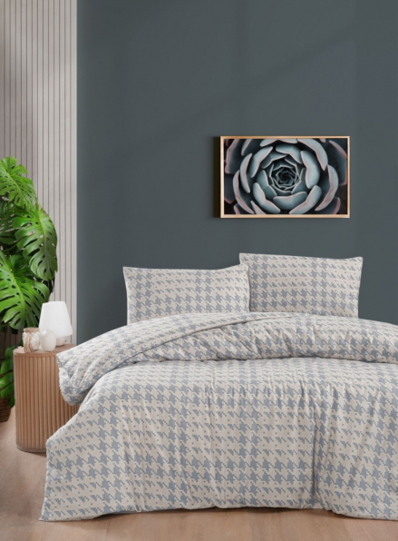 Постільна білизна First Choice фланель Sadora beige полуторна 160х220