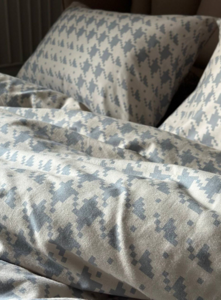 Постільна білизна First Choice фланель Sadora beige полуторна 160х220