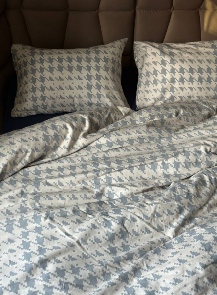 Постільна білизна First Choice фланель Sadora beige полуторна 160х220