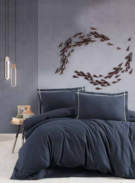 Постільна білизна First Choice фланель Soprano denim полуторна 160х220