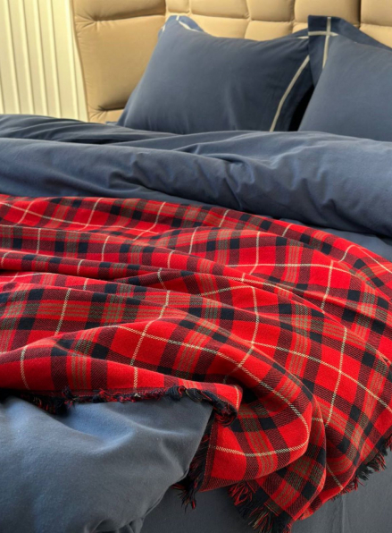 Постільна білизна First Choice фланель Soprano denim полуторна 160х220