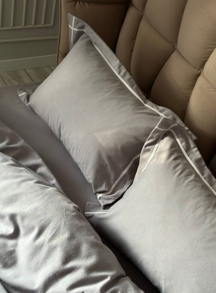 Постільна білизна First Choice фланель Soprano grey полуторна 160х220