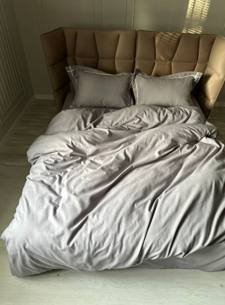 Постільна білизна First Choice фланель Soprano grey полуторна 160х220