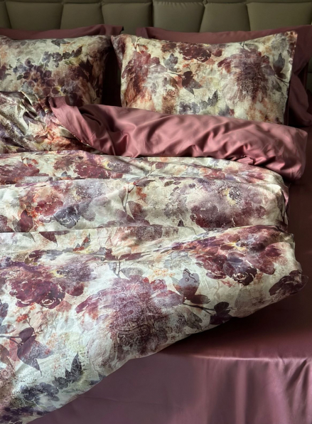 Постільна білизна Saheser Angelo gul kurusu євро 200х220 сатин