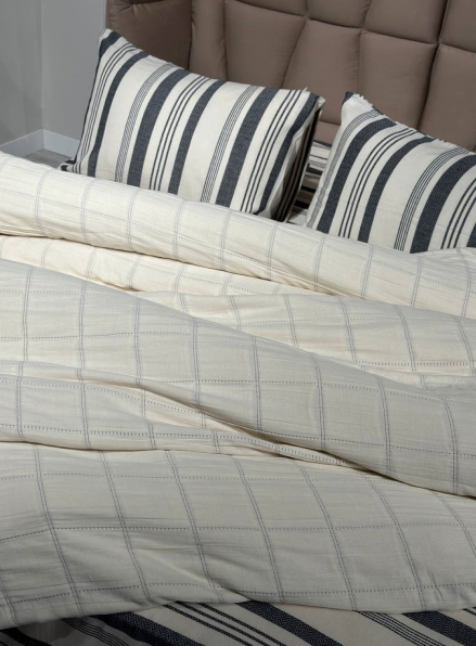 Постільна білизна Saheser Jade lacivert євро 200х220