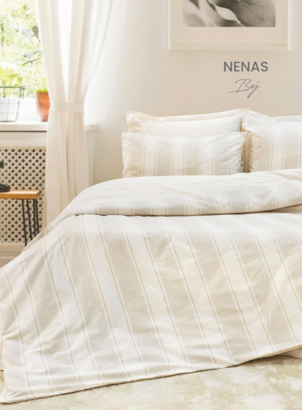 Постільна білизна Saheser Nenas bej євро 200х220