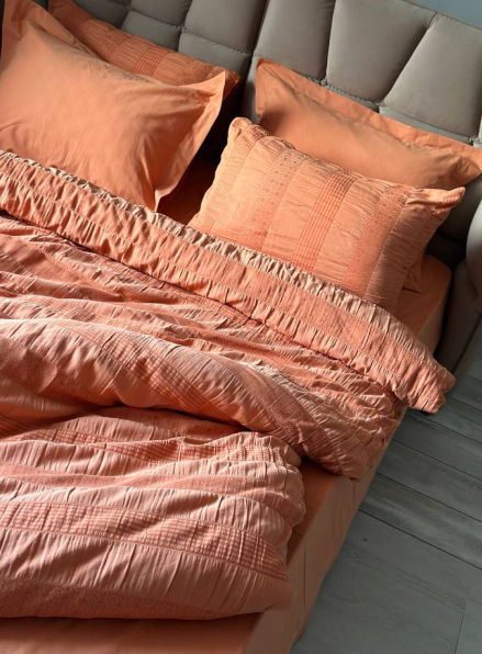 Постільна білизна Saheser Salmon orange євро 200х220