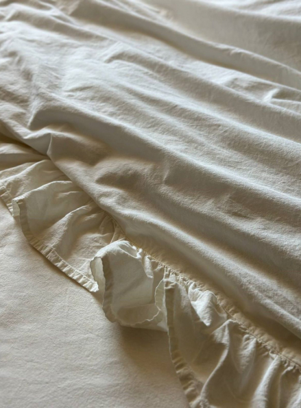 Ексклюзивна постільна білизна Limasso Snow White 200x220 з вареної бавовни