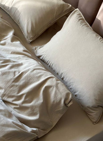 Постільна білизна Limasso Standart Oxford Tan 200x220 з вареної бавовни