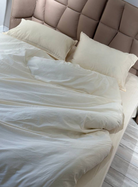 Постільна білизна Limasso Standart Natural cream 200x220 з вареної бавовни