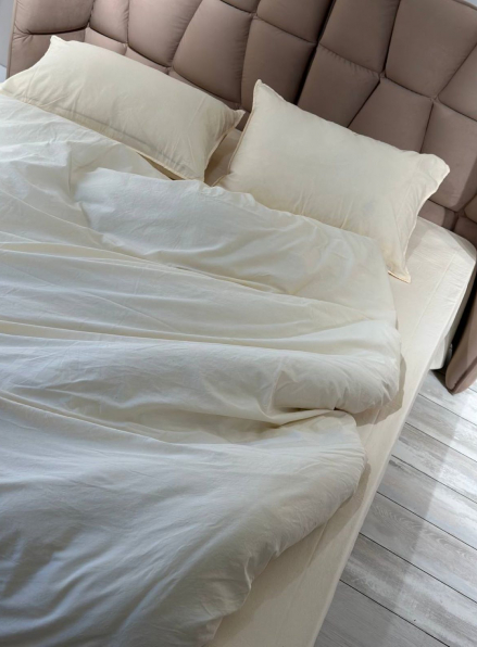 Постільна білизна Limasso Standart Natural cream 200x220 з вареної бавовни