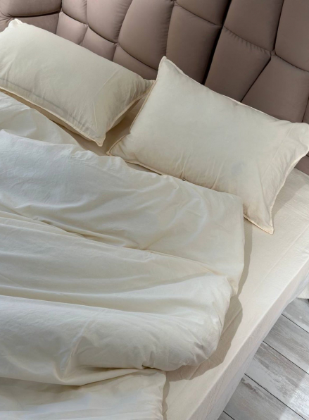 Постільна білизна Limasso Standart Natural cream 200x220 з вареної бавовни