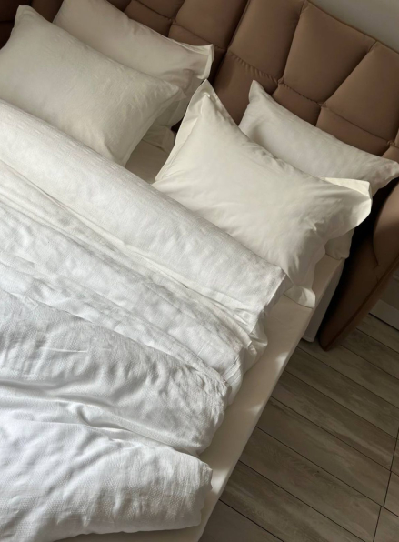 Постільна білизна Saheser Volante krem євро 200х220