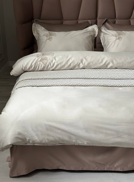 Постільна білизна Estela wind La Romano єгипетська бавовна/сатин з вишивкою євро 200х220