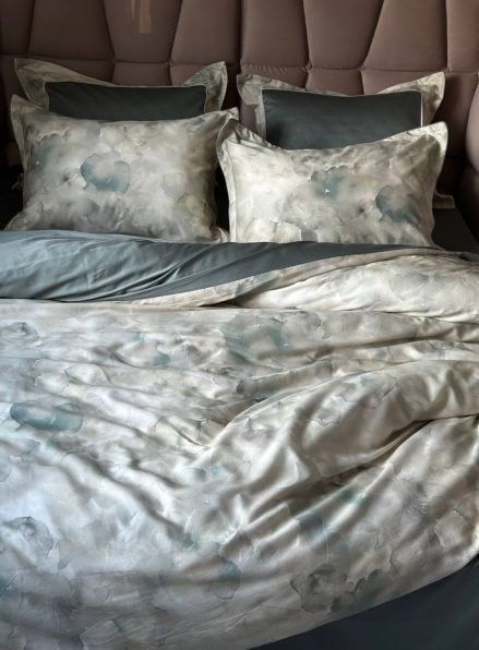 Постільна білизна Rivano Moonmist La Romano єгипетська бавовна/сатин з вишивкою євро 200х220