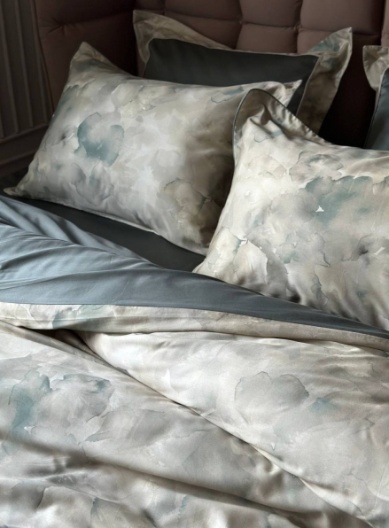 Постільна білизна Rivano Moonmist La Romano єгипетська бавовна/сатин з вишивкою євро 200х220