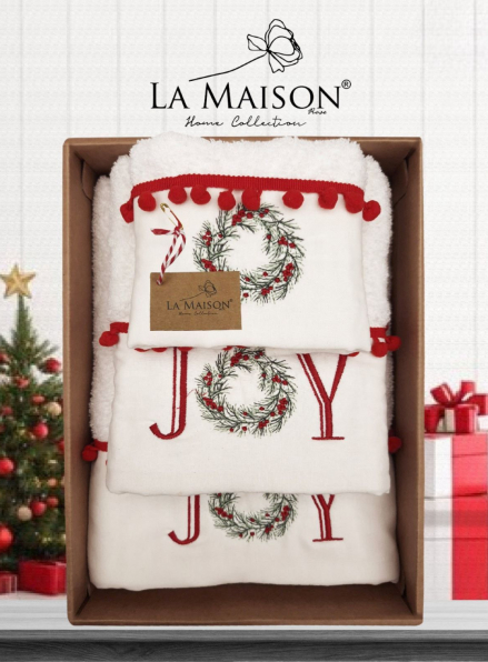 Новогодний набор махровых полотенец La Maison Arsen 3шт.