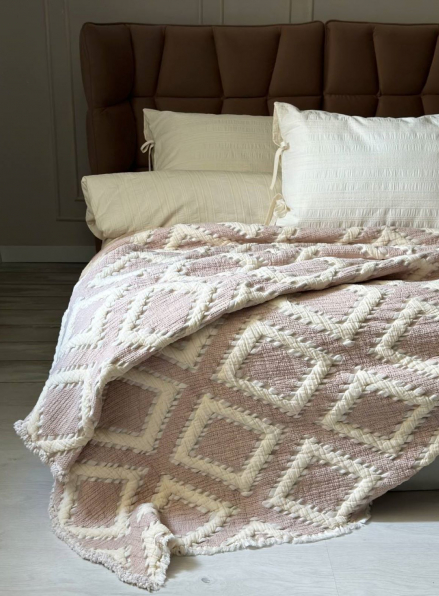 Муслінове покривало з наволочками Saheser Sonia krem-bej євро Туреччина