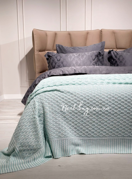 Diamond Silvia блакитний в'язаний плед 220х240 Туреччина