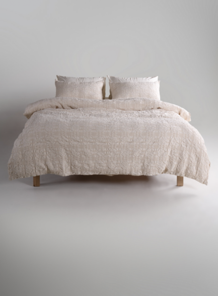 Эксклюзивное постельное белье Limasso Kristal Naturel 200x220 из вареного хлопка