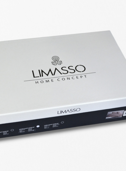 Эксклюзивное постельное белье Limasso Kristal Naturel 200x220 из вареного хлопка