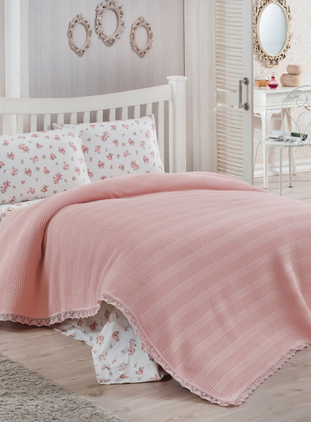 Летнее постельное белье DO&CO ранфорс Dantelli розовый