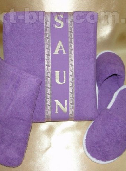 Merzuka набір для сауни жіночий фіолетовий бавовна