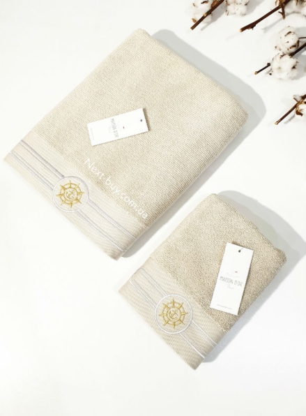 Maison D´or Elegance Marine банное махровое полотенце 85х150 см бежевое