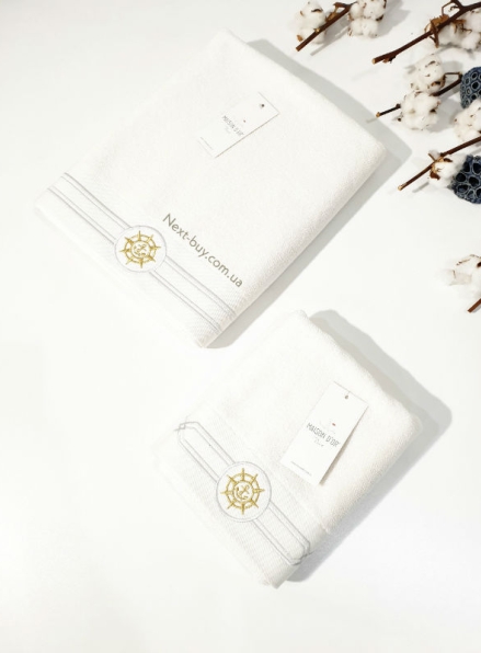 Maison D´or Elegance Marine банное махровое полотенце 85х150 см белое