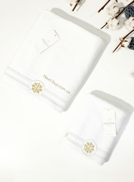 Maison D´or Elegance Marine банное махровое полотенце 85х150 см кремовое