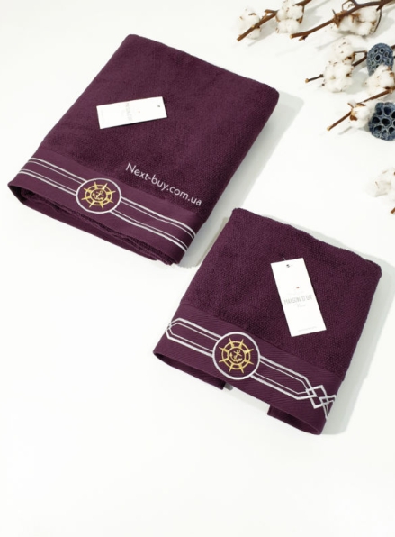 Maison D´or банное, махровое полотенце Elegance Marine бордо