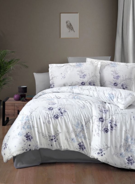 First Choice Leena lilac постельное белье сатин семейный 160х220х2