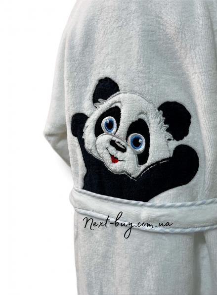 Maison D`or Luna Enfants Панда дитячий махровий халат з тапочками для хлопчика