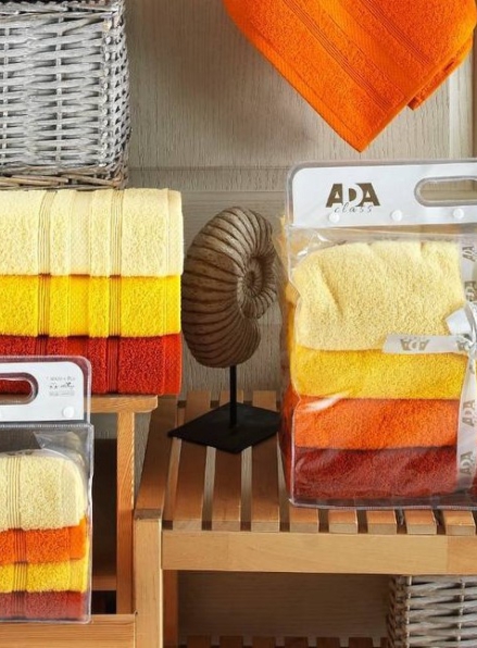 Набор кухонных полотенец Ada orange 4 шт 30x50