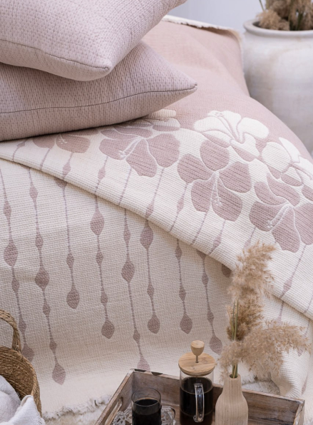 Муслінове покривало з наволочками Saheser Sole Bej євро Туреччина