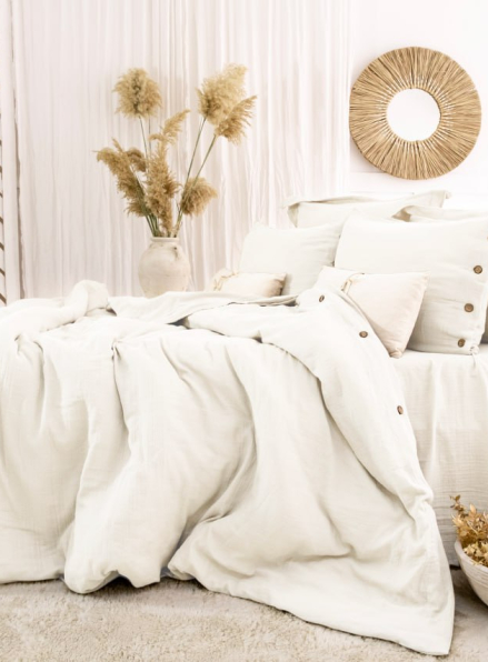 Постільна білизна Saheser Vetro Cream євро 200х220 jacquard