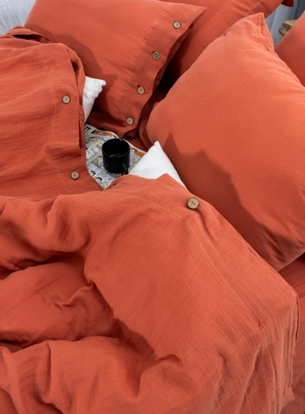 Постільна білизна Saheser Vetro Keremit євро 200х220 jacquard