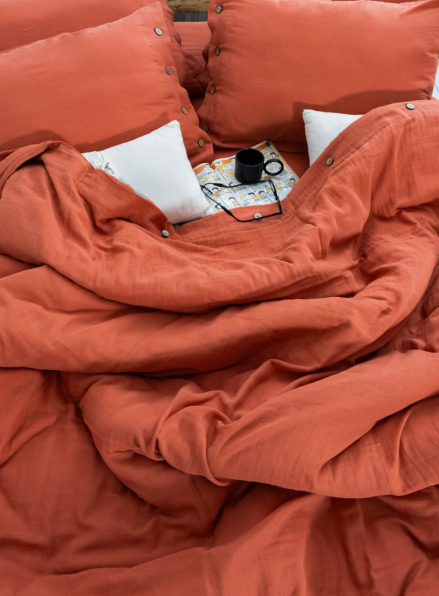 Постільна білизна Saheser Vetro Keremit євро 200х220 jacquard