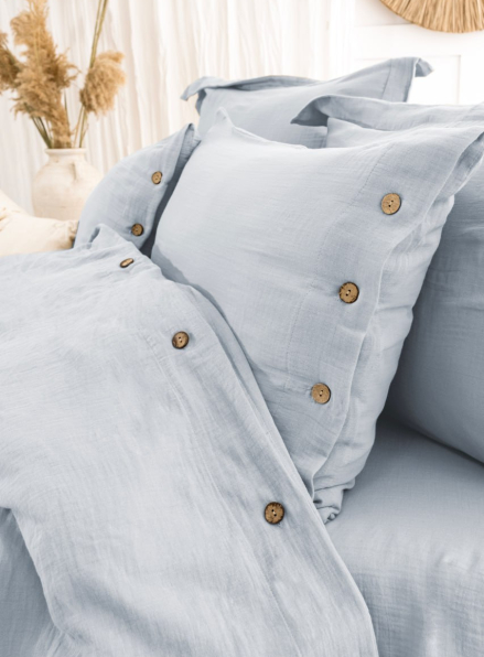 Постільна білизна Saheser Vetro Mavi євро 200х220 jacquard