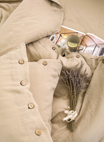 Постільна білизна Saheser Vetro Bej євро 200х220 jacquard