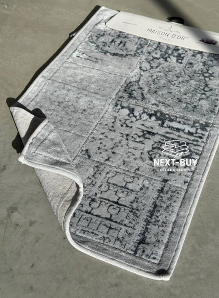 Килимок бавовняний Maison D’or Gardiner Gumus 80×150 см | світло-сірий | Туреччина