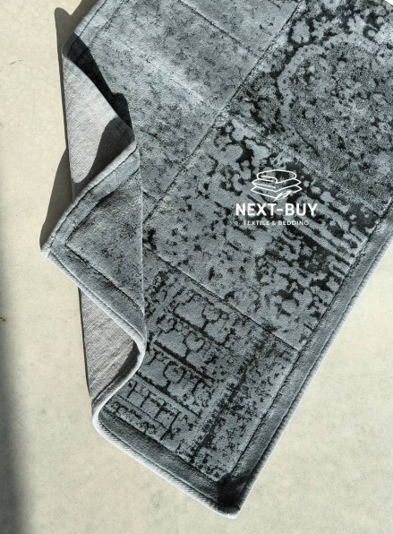 Набір килимів для ванної Maison D’or Gardiner Patchwork Antrasit 2 шт (60×100 см + 50×60 см) | Туреччина