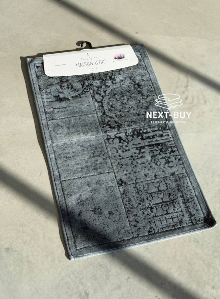 Набір килимів для ванної Maison D’or Gardiner Patchwork Antrasit 2 шт (60×100 см + 50×60 см) | Туреччина