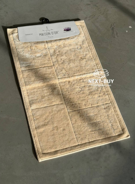 Преміум-набір килимів для ванної бавовняних Maison D’or Gardiner Patchwork Fildisi 2 шт (60×100 см + 50×60 см) | Туреччина