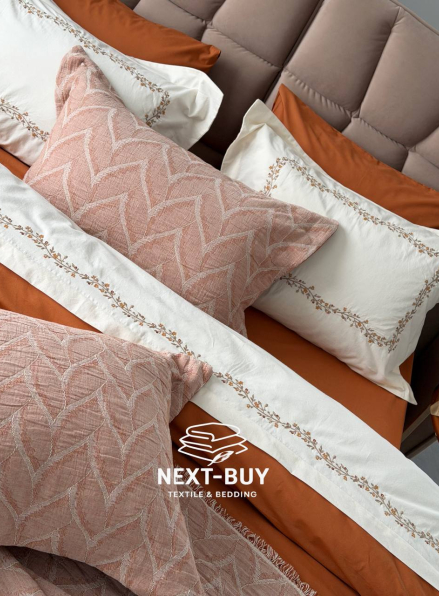 Постельное белье с покрывалом из вареного хлопка Dafne Kiremit  Турция