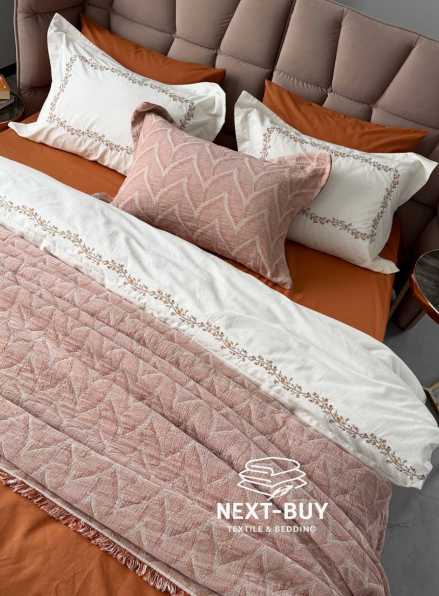 Постельное белье с покрывалом из вареного хлопка Dafne Kiremit  Турция